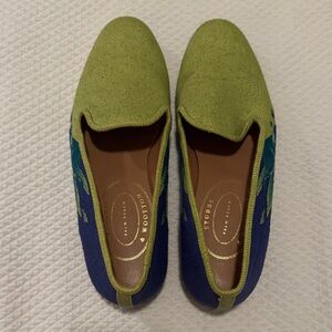 Stubbs and Wootton Green and Blue Loafers